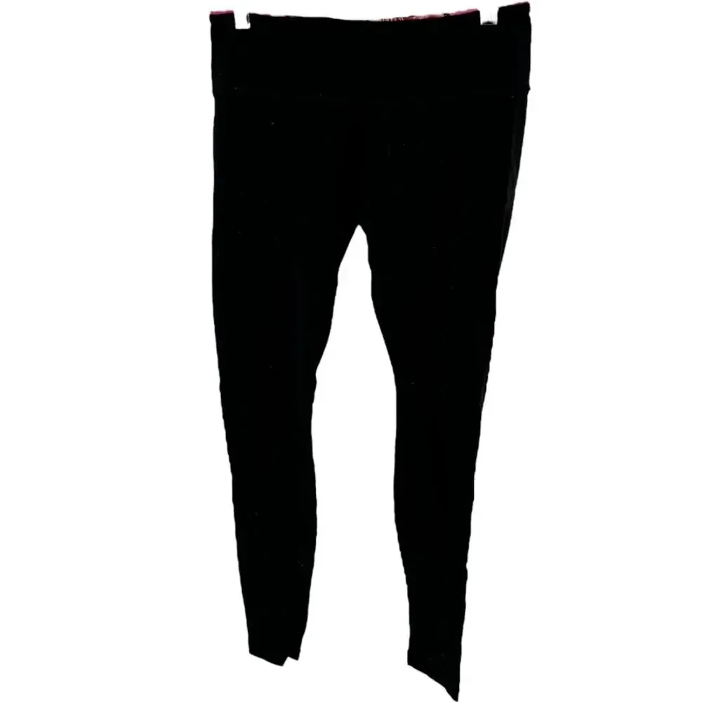 Lululemon Wunder Under Pant Full-On Luon Black Quilt Spring 14-20 Reversible 8